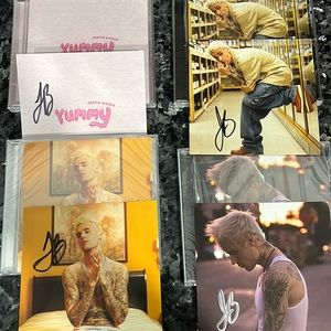 Justin Bieber “Yummy” CD set of 4 with SIGNED Inserts.